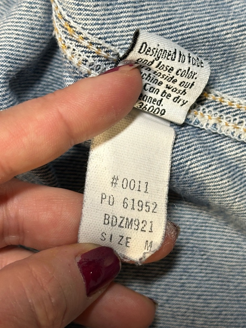 VINTAGE 90s CK Calvin Klein Denim Vest - Womens Medium (Fits Small) - Picture 13 of 13